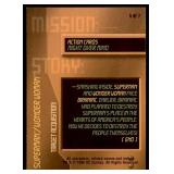 Set of 7 DC Overpower Comic Gaming Cards | Superman Action Cards | Mission: | Might Over Mind