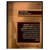 Set of 7 DC Overpower Comic Gaming Cards | Superman Action Cards | Mission: | Might Over Mind