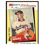 Lot of 41 1982 Topps Kmart 20th Anniversary Baseball Cards | Mays Mantle Koufax & More