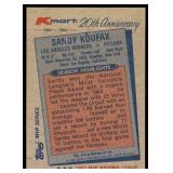 Lot of 41 1982 Topps Kmart 20th Anniversary Baseball Cards | Mays Mantle Koufax & More