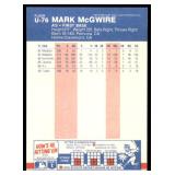 Lot of 58 187 Fleer & Fleer Update Baseball Cards | U-76 Mark McGwire RC (x12) U-108 Kevin Seitzer RC (x11) U-82 Kevin Mitchell RC (x11) U-31 Cecil Fielder (x9) #385 Jose Canseco (x13)