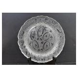 Imperial Glass Plate 12 Days of Christmas Five Gold Rings