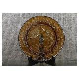 Imperial Glass Plate 12 Days of Christmas Three French Hens