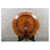 Imperial Glass Plate 12 Days of Christmas Three French Hens