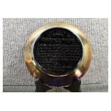 Fenton Carnival Glass Plate Christmas 1971