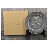 Hallmark Pewter Annual Christmas Collector Plate 1978 6"