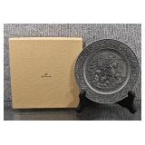 Hallmark Pewter Annual Christmas Collector Plate 1984 6"