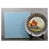 Sebastian Miniatures Pewter Ceramic Collector Plate Motif #1
