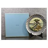 Sebastian Miniatures Pewter Ceramic Collector Plate Lone Cypress