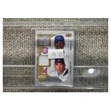 2009 Upper Deck Ballpark Collection #123 US7S3 Dual Swatch Memorabilia Card Travis Hafner Derrek Lee Serial #415/500