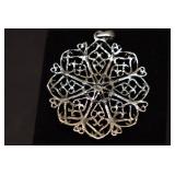 Silver Tone Rhinestone Pendant