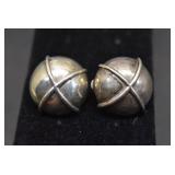 Sterling Post & Clip Earrings Unmarked Tested Sterling