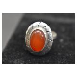 Mexico 925 Sterling Ring Red Stone | Size 6
