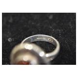 Mexico 925 Sterling Ring Red Stone | Size 6