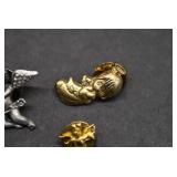 Lot of 4 Christmas Pins Included PEM Santa Brooch