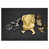 Lot of 4 Christmas Pins Included PEM Santa Brooch