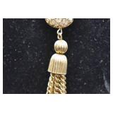 Gold Tone w/ Glass Beads w/ Tassel