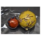 Lot of 2 Cloisonne Pendants | Includes 1 Bell