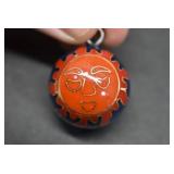 Lot of 2 Cloisonne Pendants | Includes 1 Bell