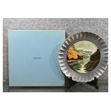 Sebastian Miniatures Pewter Ceramic Collector Plate Grand Canyon