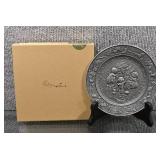Hallmark Pewter Annual Christmas Collector Plate 1983 6"
