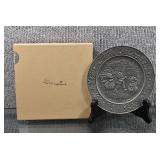 Hallmark Pewter Annual Christmas Collector Plate 1982 6"