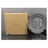 Hallmark Pewter Annual Christmas Collector Plate 1981 6"