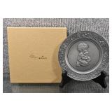 Hallmark Pewter Annual Christmas Collector Plate 1980 6"