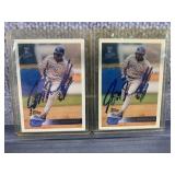 Lot of 2 Autographed Baseball Cards Jon Nunnally Kansas City Royals