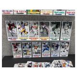 Approximately 40 Gameday NFL Oversized Football Cards