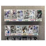 Approximately 40 Gameday NFL Oversized Football Cards