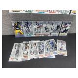 Approximately 40 Gameday NFL Oversized Football Cards