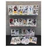 Approximately 40 Gameday NFL Oversized Football Cards