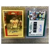 Lot of 6 Autographed Football Cards | Troy Davis DeJuan Tribble Jonathan Lloyd Craig Steltz Bruce Anderson Jadon Johnson