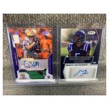 Lot of 6 Autographed Football Cards | Troy Davis DeJuan Tribble Jonathan Lloyd Craig Steltz Bruce Anderson Jadon Johnson