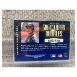 1997 Donruss Limited Baseball Card Fabric of the Game #32 Ser. No. 065/500 Andres Galarraga