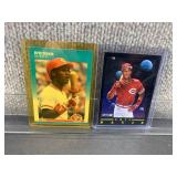 Lot of 8 Baseball Cards - Eric Davis Roberto Alomar