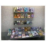 Lot of 50 Baseball and Football Cards in Hard Cases