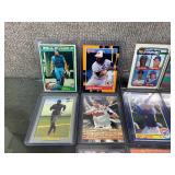 Lot of 50 Baseball and Football Cards in Hard Cases