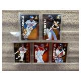 Lot of 5 1995 Pinnacle Zenith Edition Baseball Cards Sample Promo Cards | Chipper Jones Jim Thome Cal Ripken Jr. Bichette Grace