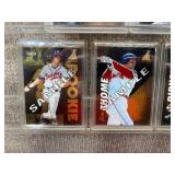 Lot of 5 1995 Pinnacle Zenith Edition Baseball Cards Sample Promo Cards | Chipper Jones Jim Thome Cal Ripken Jr. Bichette Grace