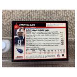 Lot of 2 Steve McNair Football Cards | 2002 Bowman Chrome Refractor #81 Serial #256/500 1996 Pinnacle Zenith Rookie Rising Insert #13