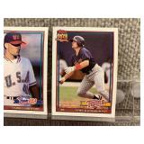 Lot of 5 1991 Topps Baseball | Ivan Rodriguez RC Jeff Bagwell RC Luis Gonzalez RC Darren Dreifort RC & Chuck Knoblauch