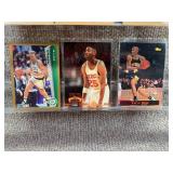 Lot of 9 NBA Basketball Cards | Jordan Bird Robinson Barkley Ewing Kemp & More