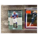 Lot of 9 NFL Football Cards | Dorsey Levens Refractor Deion Sanders Tiki Barber RC Natrone Means Stallworth Curtis Martin Eddie George