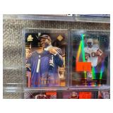 Lot of 9 NFL Football Rookie Cards | 2001 Topps Chrome Rookie Chris Barnes Donruss Press Proof Stephen Davis UD SP Chris Johnson Donruss Elite Vince Young /1000 Curtis Enis Julius Peppers Corey Dillon