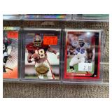 Lot of 9 NFL Football Rookie Cards | 2001 Topps Chrome Rookie Chris Barnes Donruss Press Proof Stephen Davis UD SP Chris Johnson Donruss Elite Vince Young /1000 Curtis Enis Julius Peppers Corey Dillon