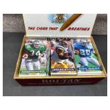 Cigar Box Full of 1994 NFL Gameday Tall Football Cards
