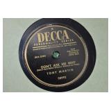 Lot of 20 78 RPM 10" Shellac Records | Artists Include - Guy Mitchell, Dean Martin, Mary Martin, Tony Martin