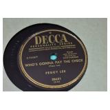 Lot of 20 78 RPM 10" Shellac Records | Artists Include - Peggy lee, Stan Kenton, Harold Duncan, Malcolm Lockyer